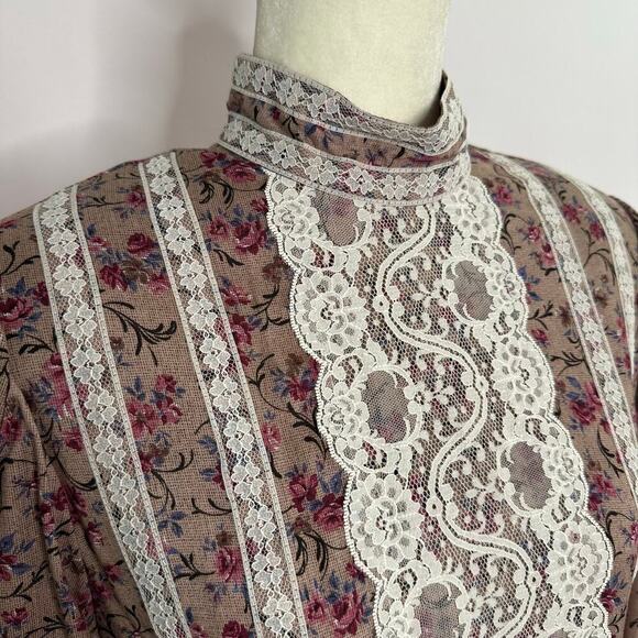 Gunne Sax by Jessica McClintock Vintage Floral Prairie /Cottagecore Dress NWT - Picture 3 of 8